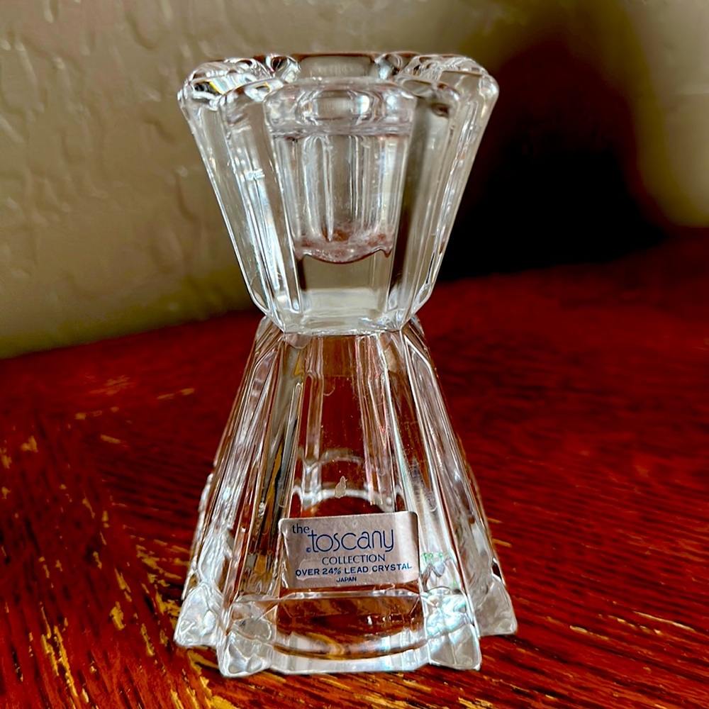 Toscany Lead Crystal candle holder